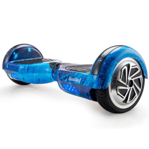 BULLET Electric Hoverboard Scooter 6.5 Inch Wheels, Colour LED Lighting, Carry Bag, Gen III Blue V219-TRNSCOBULB7BG