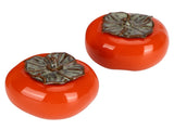 2pcs Tea Storage Pot Ceramics Persimmon Coffee Nut Sealed Containers Kitchen Decoration V1294-YM0901-3117210010111