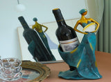 Dancing Girl Figurines Wine Holder Statue Synthetic Resin Wine Bottle Rack Stand for Bar Counter V1294-YM0716-3117220165312
