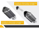 Universal Motorcycle Muffler Slip on Exhaust, Exhaust Pipe Silencers Motorcycles Muffler Tips for V1369-AZ3-W-04132