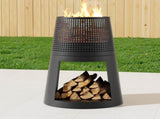 Grillz Fire Pit Deep Bowl Iron Outdoor Fireplace FPIT-BBQ-5473-BK