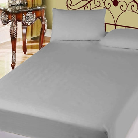 400TC Cotton Percale Super Queen Combo Set 50cm Wall Grey V442-ATX-FITTEDSS-400TCCOTTON-GREY-SQ