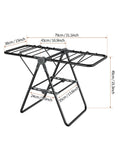 2-Tier Foldable Clothes Drying Rack for Balcony Bay Window-White V1161-101205