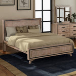 King Size Silver Brush Bed Frame in Acacia Wood Construction V43-BED-SSHK