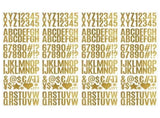 DIY Golden Vinyl Letter and Number Stickers for Crafts and Scrapbooks 8Sets V1369-AZ3-W-20848