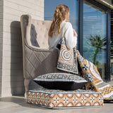 J Elliot Home Kasbah Luxury Fringe Throw 130 x 160cm Black V442-IDC-THROW-KASBAH-BLACK-RE