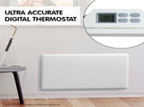 Nobo 2000W NTL4S20-FS40 Electric Panel Heater Thermostat & Castors