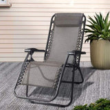 Gardeon Zero Gravity Chair Folding Outdoor Recliner Adjustable Sun Lounge Camping Beige FF-ZGC-BE
