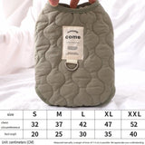 Green XL Size 47x35cm Fleece-lined thickened dog vest - Cotton Fleece Lined Harness Compatible V888-ELOSUNG53927