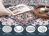 Artiss 80 x 180 cm Washable Runner Area Rug No Hard Glue Quilt-Like Soft for Home Decor, 0.5cm FLR-4857-80X180-BL