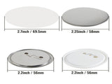 2.25" 58mm Button Badge Parts Supplies for Button Maker Machine 500 Sets V952-XZGSLH58MM500ON35V0