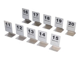 10PCS Table Number Cards Stainless Steel DoubleSided Digital Sign Seat Card 1120 Number V1294-YM0901-3118210195211