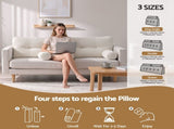 Giselle wedge pillow headboard with non-flattening shredded foam core, perfect for dorm reading or HBP-HRNECK-COR-WH-Q