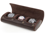 3 Watch Travel Case- Classic Leather Watch Case With Perfect Texture.Portable Watch Roll Or V1192-AZ-W-0774