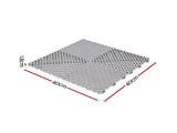 Giantz 20PCS Garage Floor Tiles Interlocking Drainage Non-Slip Tiles Heavy Duty for Workshop Grey GFT-40X40-20P-GR