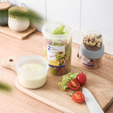 Portable Cereal Cup Breakfast On The Go Cups Sealed Double Layer Food Storage Containers for Yogurt V1370-AZ4-06012