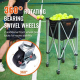 Foldable Tennis Ball Hopper, Holds 150 Tennis Balls, Lightweight Aluminum Alloy Tennis Ball Basket V952-KZDBXSWQTC1535M1IV0