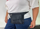 Pierre Cardin Inspired Milleni Luggage Bag Large in Blue Milleni Waist Bag V563-MONACOLARGEBLUE_FREEBAG