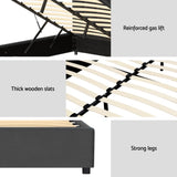 Artiss Bed Frame Double Size Velvet Grey FION BFRAME-H-FION-D-GY-ABC