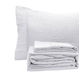 Ramesses White Pebble Wash Linen Look Alternative Sheet Set King Single V442-KIT-SHEETS-PEBBLEWASHLINEN-WHITE-KS