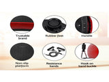 Everfit Vibration Machine Platform Resistance Rope Home Fitness Dark Red FIT-H-VP-ROUND-RDDP