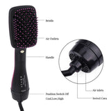 Paddle Brush, Electric Hair Dryer, 2 in 1 Multifunctional Anion Hair Dryer Brush Comb Styler V1366-AZ2-W-11189