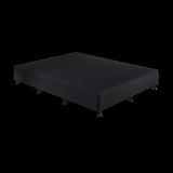 Palermo King Single Ensemble Bed Base Midnight Black Linen Fabric V63-823201