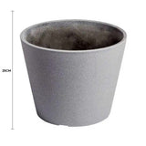 Rendered Grey Planter Pot 25cm V637-DP9710025