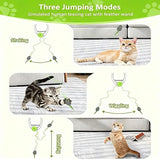 Interactive Electric Cat Teaser with Clip-On Spring Design Auto Up-and-Down Motion, Replaceable V1341-ZY-SMGALRC8-BLUE