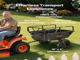 Garden Utility Trailer, 10 Cu. Ft 227 kg, ATV UTV Hauling Trailer, Tow Behind Poly Dump Cart with V952-HYTCHSSL10CUFU8JW001V0