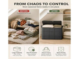 XXL Foldable Storage Bag with Reinforced Handles, 180L Extra Large Capacity Storage Bags, Zippered V1366-AZ2-W-18308