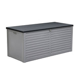 Gardeon Outdoor Storage Box 490L Container Lockable Garden Bench Tools Toy Shed Black OSB-S490-BK