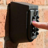 Wall Mounted Key Safe Box - Weatherproof 10-Digit Combination Lock, Anti-Theft Storage for Home & V1369-AZ3-W-11576