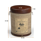 CYLINDRICAL CHATEAU OTTOMAN V742-M15716