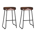 Artiss 2x Bar Stools Tractor Seat 65cm BA-TW-9090-H65-BKX2