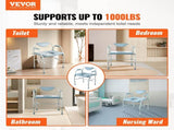 Commode Chair, Bedside Commode with Drop-Down Arms and Detachable Backrest, 5-Level Adjustable V952-WLKBSGYZD1009SMAXV0
