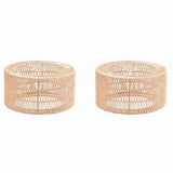 2X Paper Rope Lampshade Ceiling Light Shade Boho Chandelier Shade Bulb Guard for Restaurant Cafe V1370-AZ4-18776