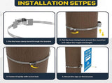 Adjustable Sign Mounting Brackets,2 Pcs Stainless Steel Pole Clamps for Larger Poles 4-15in,Heavy V1366-AZ2-W-16942