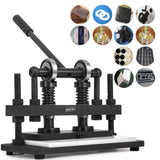 Leather Cutting Machine Double Guiding Shaft Leather Embossing Machine with 260x120mm Upper Platen V952-PGYHJSD260X120CM1V0