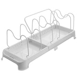 White Stainless Steel Rectangular Countertop Dish Drainer and Drying Rack Adjustable Kitchen V1370-AZ4-19870