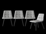 Levede 8x Dining Chairs Kitchen Chair CH1057-PU-4-GYX2