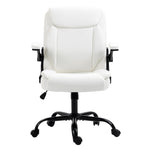 Artiss Executive Office Chair Mid Back White OCHAIR-G-7023-WH