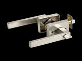 Door Handle Set Lever Privacy Function Square Satin Nickel V63-837401