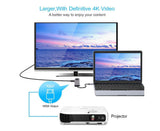 5 in 1 Type C to 4K HDMI-compatible USB 3.0 Charging Hub Adapter Converter for MacBook Pro Silver V1263-JX-1051