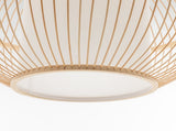Natural Woven Bamboo Sphere Pendant Lamp Hanging Light Bell Shade Boho Tropical V563-75184