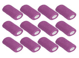 12Pcs Bandage Wrap Natural Latex Elastic Self Adhesive Wrap for Cows Dogs Horses 10cm Purple V1294-YM0523-3111220104715