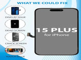 iPhone 15 Plus Screen Replacement, 6.7 Inch Incell LCD Display Touch Screen Digitizer, Comes with V1293-0452669766283