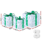 3 PCS Christmas Lights 70 LED Fairy Light Gift Box Jingle Jollys XMAS-MOT-GIFTBOX-GR