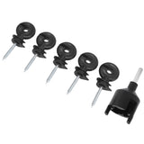 50Pcs Electric Fence Insulator Screw in Insulator Fence Ring Post Wood Post Insulator with Insulator V1294-YM0703-3111230084411