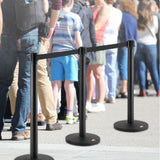 Crowd Control Stanchions, 2-Pack Crowd Control Barriers, Carbon Steel Baking Painted Stanchion Queue V952-ZGGLZHSTZX2J6KF5TV0